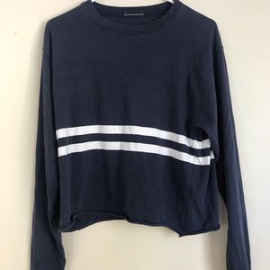 Brandy Melville navy long sleeve w/ white stripe